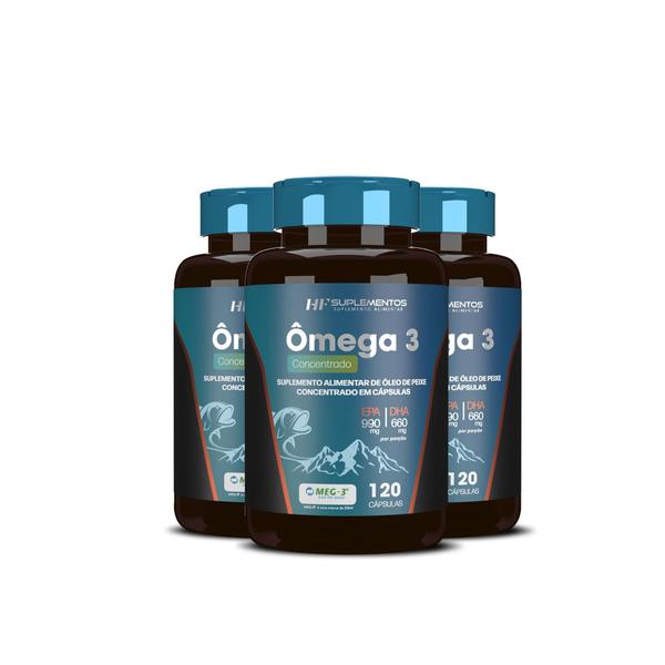 Imagem de 3X Omega 3 Concentrado 120 Caps Hf Suplementos