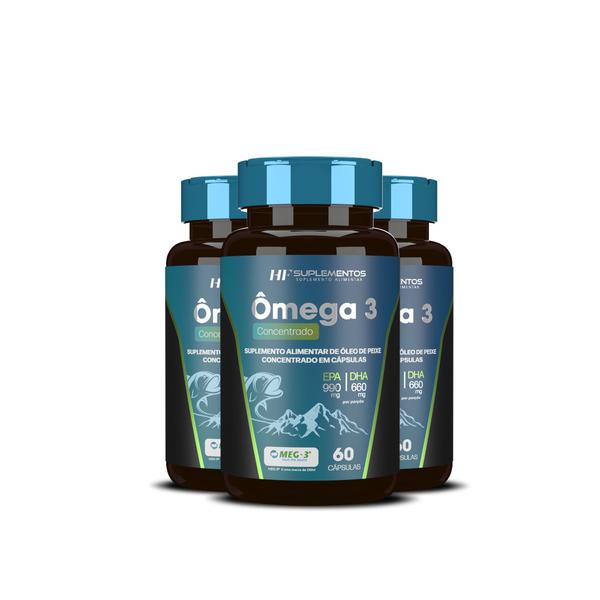 Imagem de 3x OMEGA 3 CONCENTRADO 60 CAPS HF SUPLEMENTOS