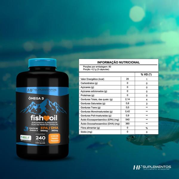 Imagem de 3x omega 3 fish oil meg 3 240 cps hf suplementos