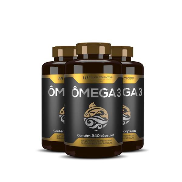 Imagem de 3x omega 3 oleo de peixe premium 240caps hf suplementos