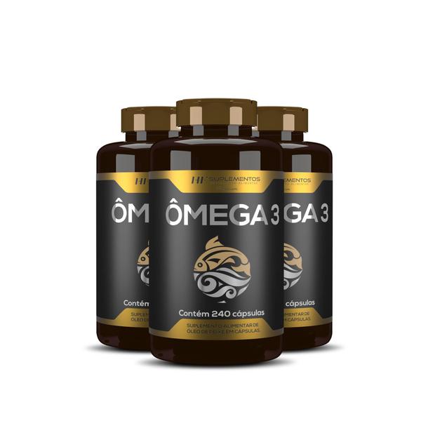 Imagem de 3X Omega 3 Oleo De Peixe Premium 240Caps Hf Suplementos