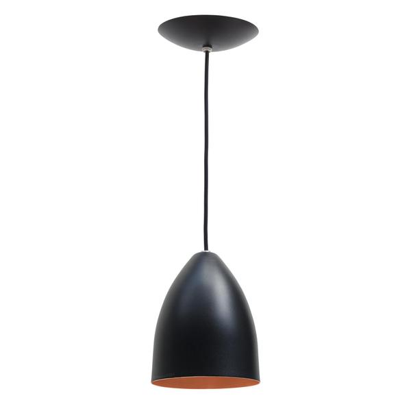 Imagem de 3X Pendente Soft Poptem Cone Aluminio Preto E Cobre