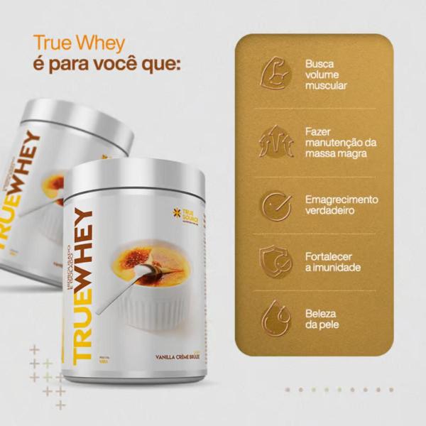 3x Sachê True Whey Proteína Vanilla Creme Brulee True Source 32g Imagem de 3x Sachê True Whey Proteína Vanilla Creme Brulee True Source 32g