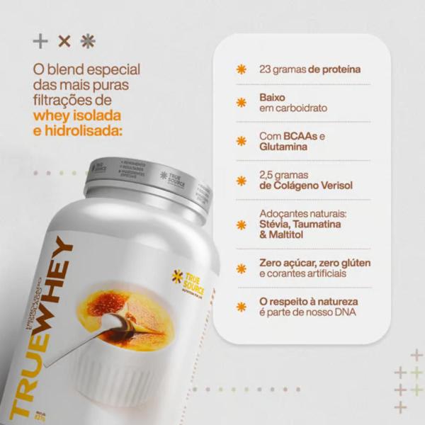 3x Sachê True Whey Proteína Vanilla Creme Brulee True Source 32g Imagem de 3x Sachê True Whey Proteína Vanilla Creme Brulee True Source 32g