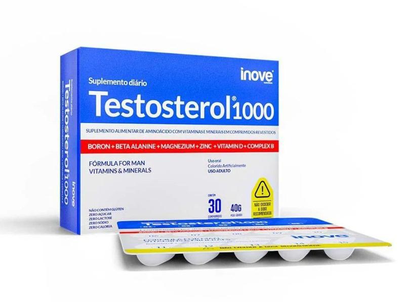 Imagem de 3x testosterol 1000 inove nutrition 30 cps