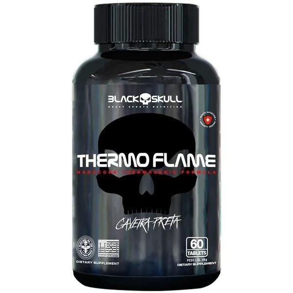 Imagem de 3x Thermo Flame ( Cafeína 360mg) 60 Capsulas Black Skull