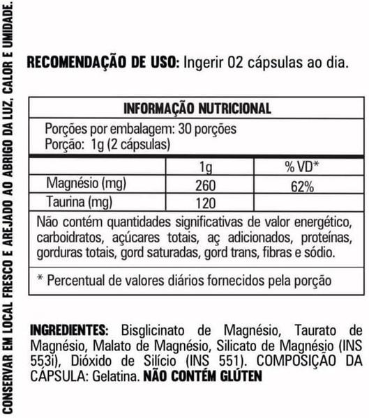 Imagem de 3x Tri Magnésio (taurato, malato e Bisglicinato) 60 Capsulas de 500mg Flora Nativa do Brasil