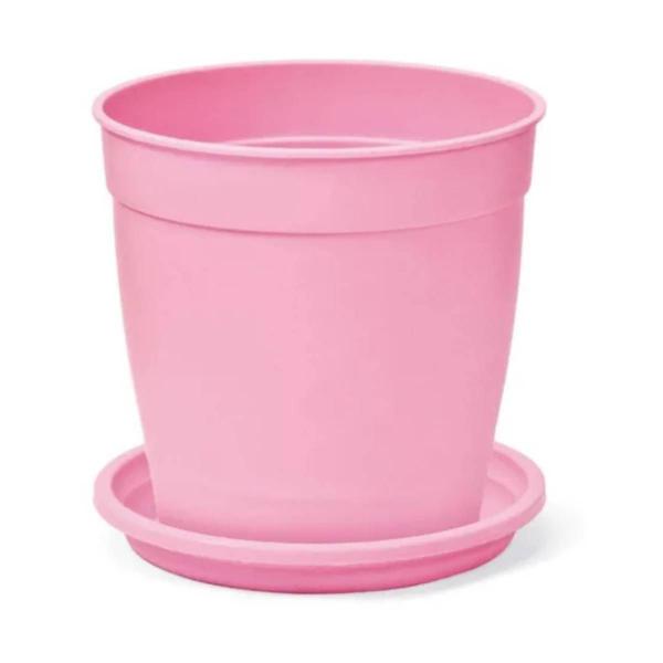 Imagem de 3X Vaso Aquarela com Prato Nº3,5 Rosa (1,7L) NUTRIPLAN