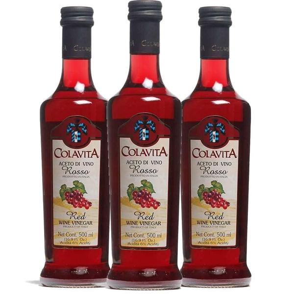 Imagem de 3X Vinagre De Vinho Tinto Colavita 500Ml