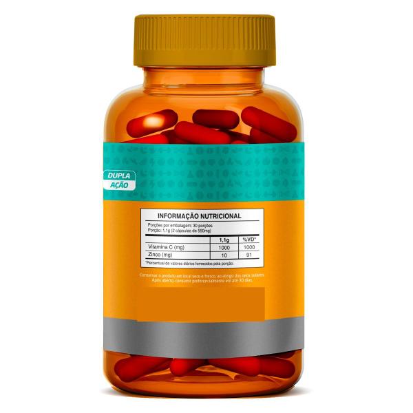 3x Vitamina C Z 60 Cápsulas - Uvits Imagem de 3x Vitamina C Z 60 Cápsulas - Uvits