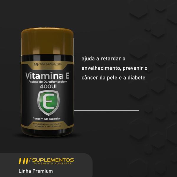 Imagem de 3X Vitamina E 400Ui Alfa Tocoferol 60 Caps Hf Suplementos