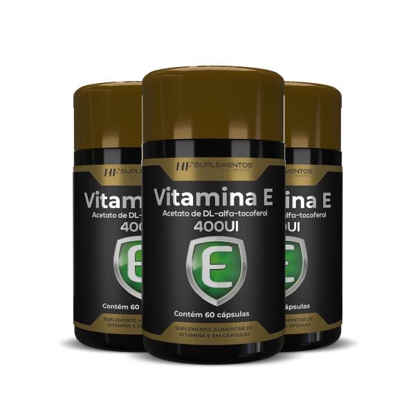 Imagem de 3X Vitamina E 400Ui Alfa Tocoferol 60 Caps Hf Suplementos