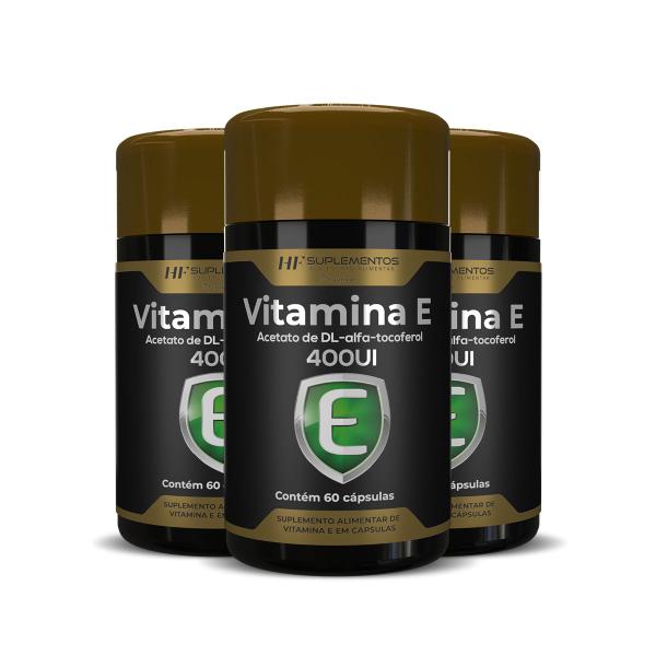 Imagem de 3x vitamina e 400ui alfa tocoferol 60 caps hf suplements