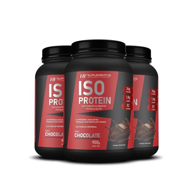 Imagem de 3X Whey Isolado Protein Chocolate 900G Hf Suplementos