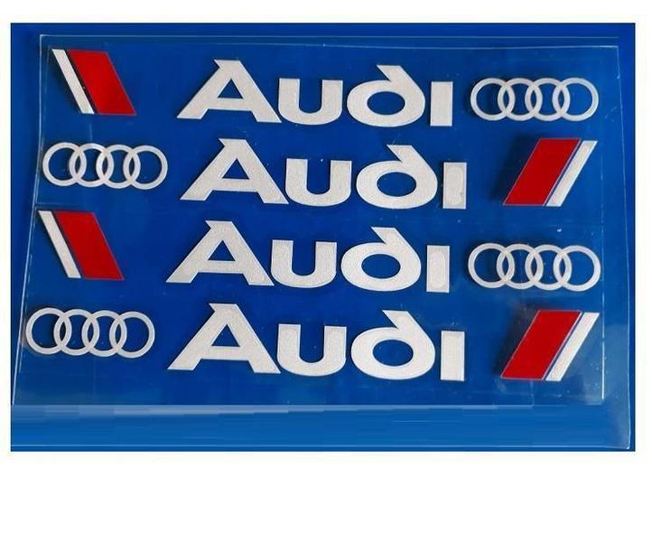 Imagem de 4 Adesivo Logo Emblema Maçaneta Lateral Audi Rs Sport Etc..