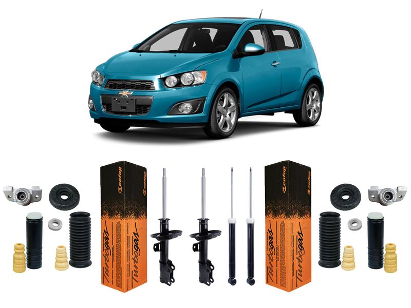 Imagem de 4 Amortecedor Com Kit Batente Chevrolet Sonic 2012 2013 2014