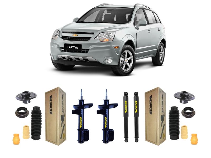 Imagem de 4 Amortecedor Kit Coxim Chevrolet Captiva 2010 2011 2012 13