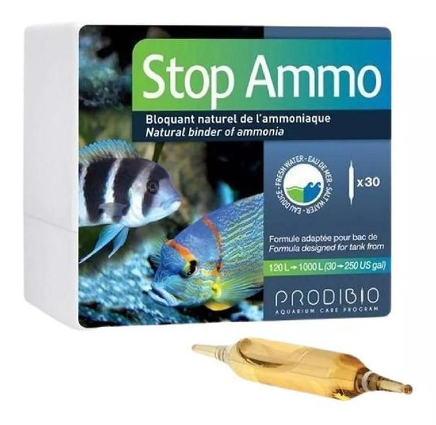 Imagem de 4 ampolas Prodibio Stop Ammo + Biodigest Start UP Ciclagem Acelerador Biológico Para Aquário Doce e Marinho