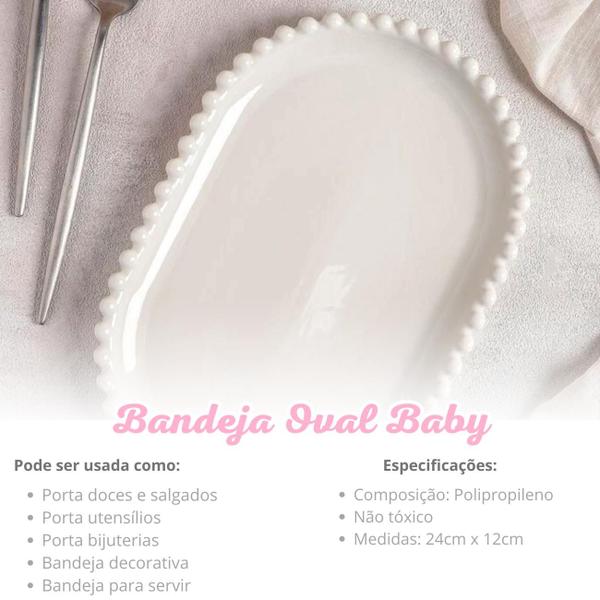 4 Bandejas Baby Oval Para Doces Festas Enfeites Decoração 24x12 - P.A Imagem de 4 Bandejas Baby Oval Para Doces Festas Enfeites Decoração 24x12
