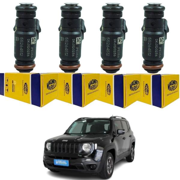 Imagem de 4 Bicos Injetores Fiat Uno 1.4 Jeep Renegade 1.8 IPE056