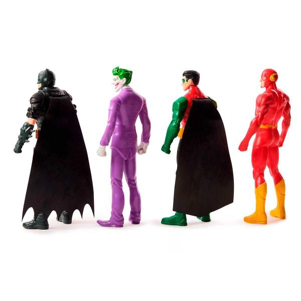 Imagem de 4 Bonecos Coringa, Robin, Batman e Flash de 15cm - Batman DC