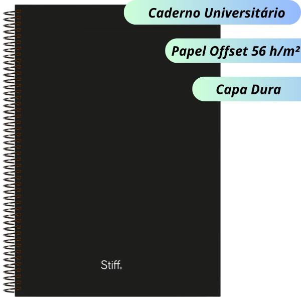 Imagem de 4 Cadernos Capa Dura 80 Páginas Kit Universitário 1 Matéria