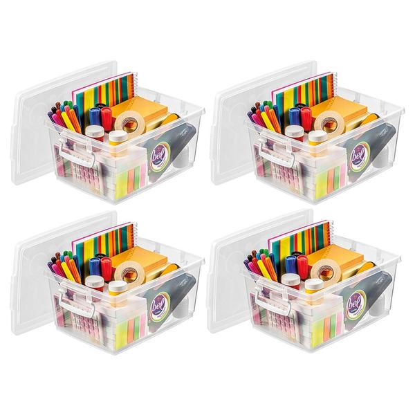 4 Caixa Organizadora Resistente Multiuso 4l Com Trava Ordene Imagem de 4 Caixa Organizadora Resistente Multiuso 4l Com Trava Ordene