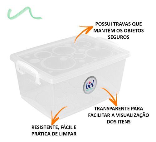 4 Caixa Organizadora Resistente Multiuso 4l Com Trava Ordene Imagem de 4 Caixa Organizadora Resistente Multiuso 4l Com Trava Ordene