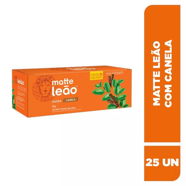 Imagem de 4 Caixas Chá Matte Leão Canela 25 Sachês 30g