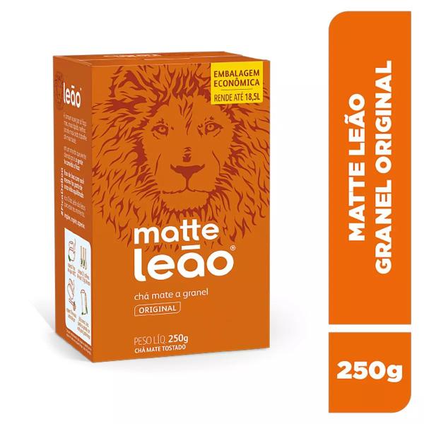 Imagem de 4 Caixas Chá Matte Leão Original Granel 250g