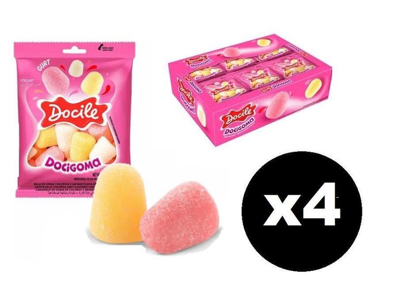4 Caixas Mini Bala De Goma Docigoma Gurt 24Un 18G Docile Imagem de 4 Caixas Mini Bala De Goma Docigoma Gurt 24Un 18G Docile