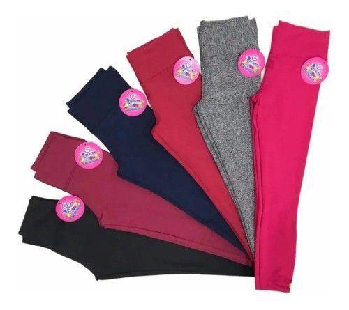 Imagem de 4 Calças Legging Menina Ribana Cotton Suplex Cores variadas