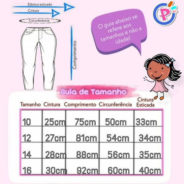 Imagem de 4 Calças Legging Menina Ribana Cotton Suplex Cores variadas