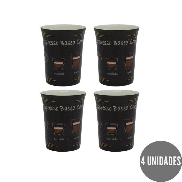 Imagem de 4 Caneca 340ml Café Express Achocolatado Leite Quente