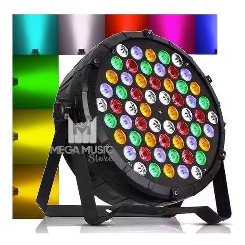 Imagem de 4 Canhão Refletor Led Par 64 Rgbwa 60 Led 3w Ambar Dmx