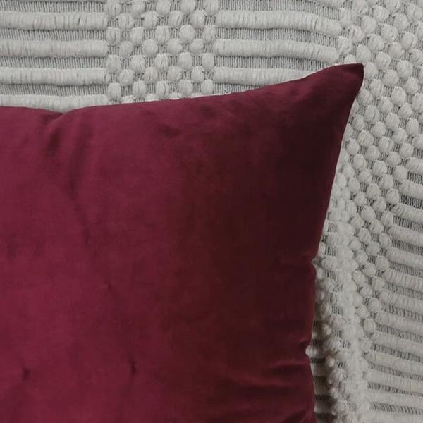 4 Capa de almofada Suede Lisa Preta e Vinho 45cm x 45cm - NM Imagem de 4 Capa de almofada Suede Lisa Preta e Vinho 45cm x 45cm