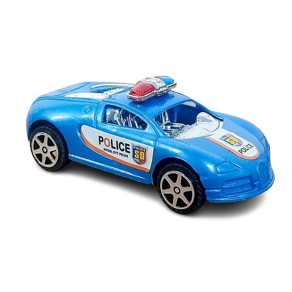 Imagem de 4 Carrinhos de Fricção de Polícia Carrinho de Brinquedo