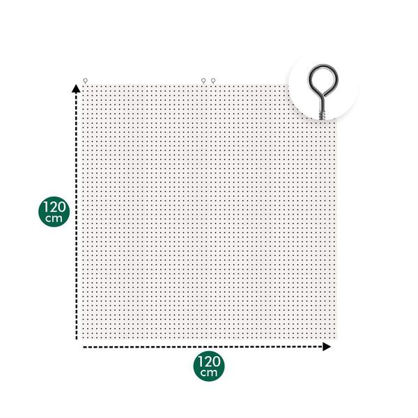 Imagem de 4 Chapas Eucatex Perfurado Pegboard Painel 120x120 40 Gancho