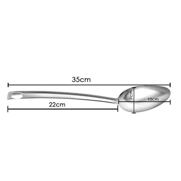 Imagem de 4 Colheres Profissionais Grande De mesa Inox 35cm