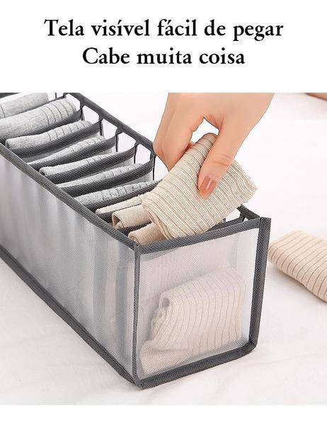 Imagem de 4 Colmeia Organizadora 7 Divisórias Guarda Roupa 36X17X12