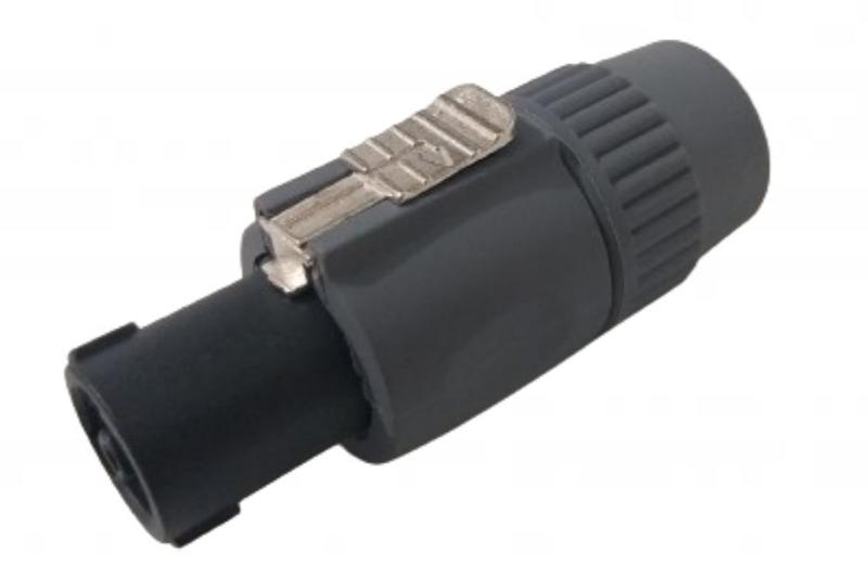 Imagem de 4 Conector Plug speakon 4 vias macho cinza com trava