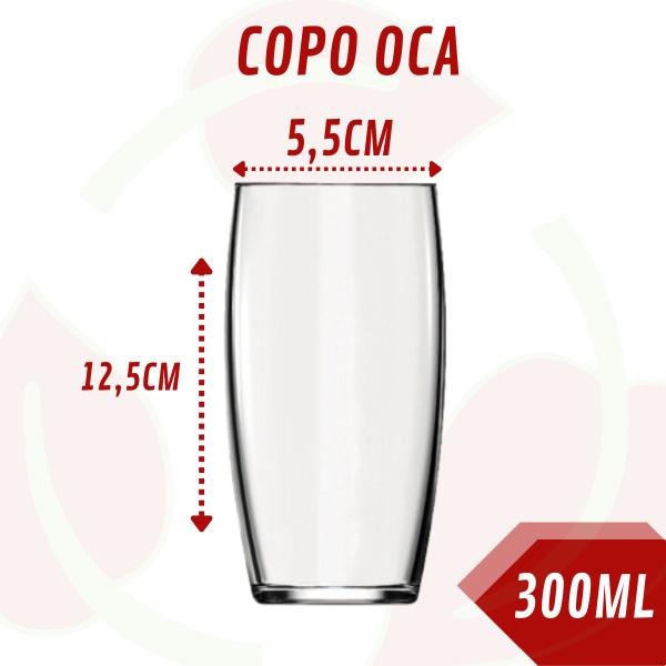 Imagem de 4 Copo Oca Transparente 300ML Água Suco Drink Nadir Figueiredo