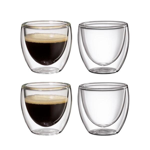 Imagem de 4 Copos De Parede Dupla Para Café Expresso 80ml - Mimo Style