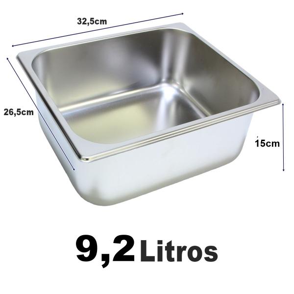 Imagem de 4 Cuba Gastronomica Inox com tampa 1/2x150 Gn Buffet Cozinha