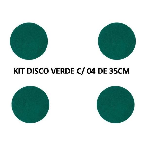 Imagem de 4 Disco Verde BRITHIS 350mm Limpeza Piso com Enceradeiras 