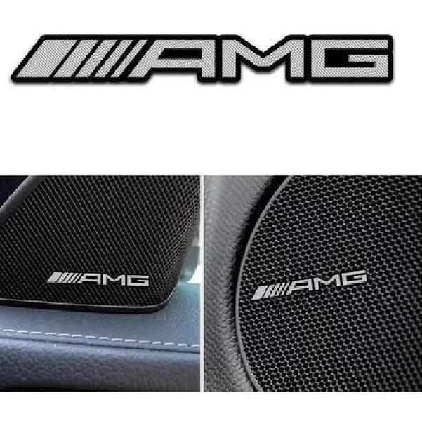 Imagem de 4 Emblema Logo Adesivo Volante Painel Console Mercedes Amg