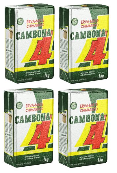 4 Erva Mate Chimarrão CAMBONA VÁCUO tradicional 1kg Imagem de 4 Erva Mate Chimarrão CAMBONA VÁCUO tradicional 1kg