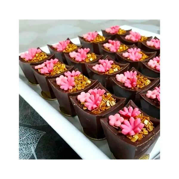 Imagem de 4 Forma de Chocolate Silicone Copo Mousse 3 COD 9427