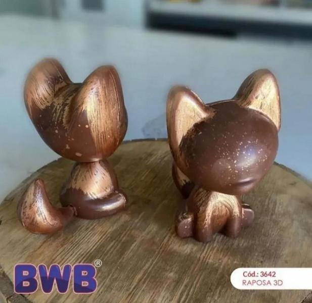 Imagem de 4 Formas Raposa 3 Partes Bwb P/ Chocolate Silicone 3d 3642