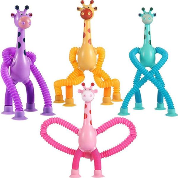 Imagem de 4 Girafas Pop It Tubo Estica E Gruda Fidget Toys Tiktok Envio Imediato